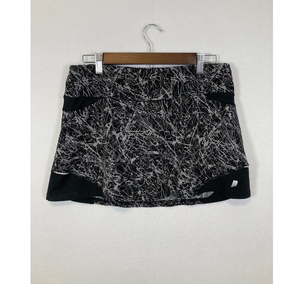 Prince Pants - Prince Womens Black White Abstract Print Tennis Skort Size M Built-in Shorts